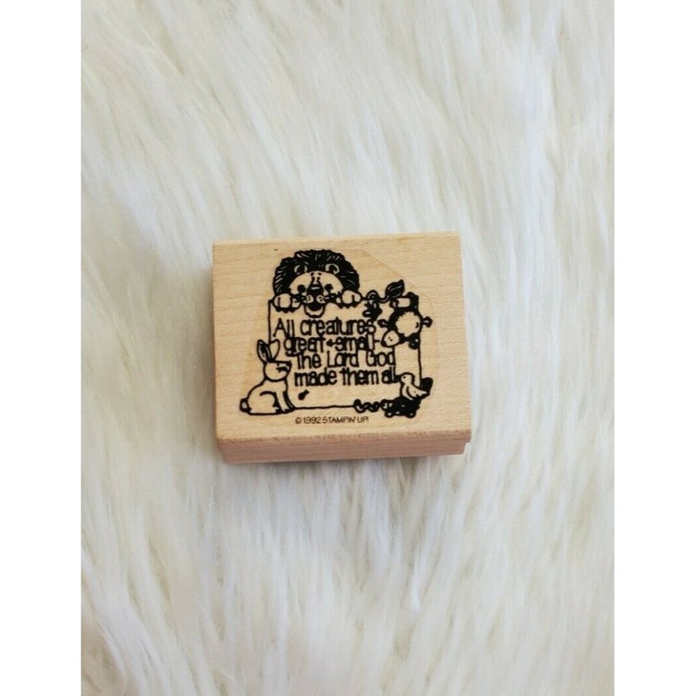 1992 Stampin' Up! All creatures great and small-The Lord God made them all Stamp